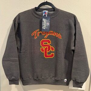 Vintage Russell Athletic USC Trojans Kids Crewneck Pullover Sweatshirt Size M